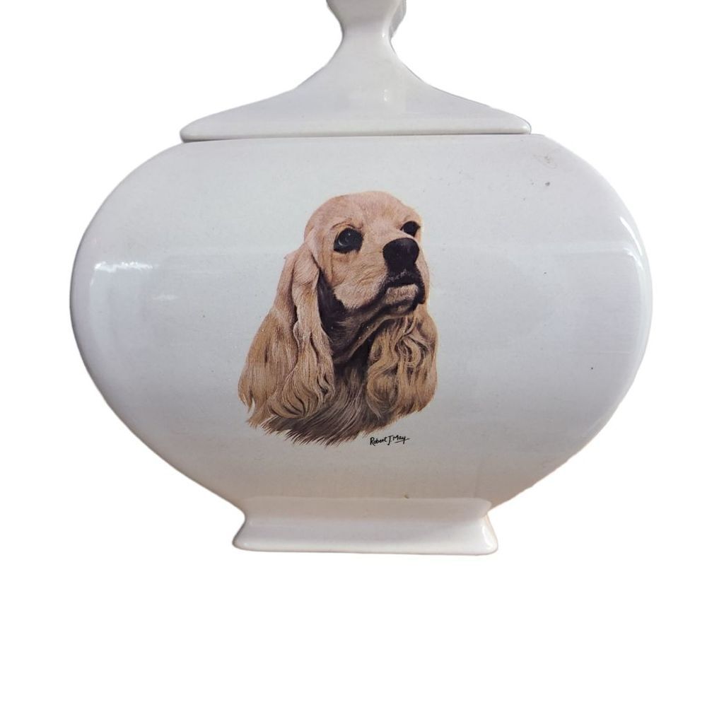 Vintage Blue Bay Designs Dog Canister